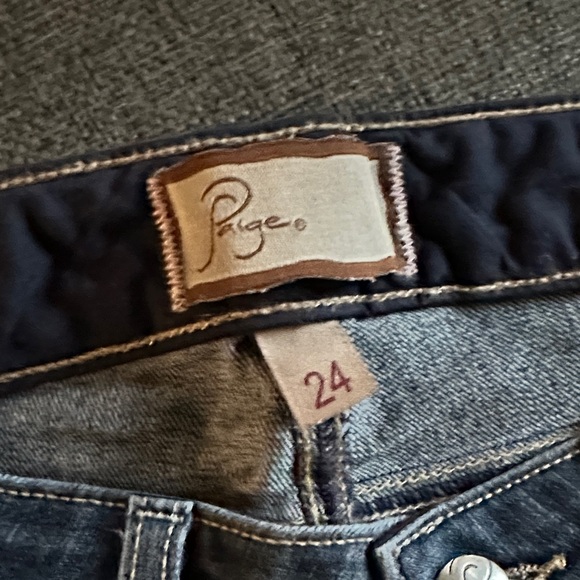 PAIGE Dark Blue Skinny Jeans - Picture 4 of 7